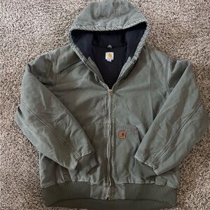 Carhartt Olive Green Hooded Jacket
